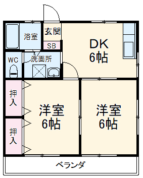 向山ハイツの間取り
