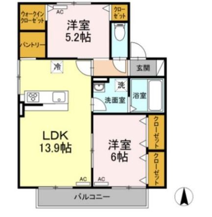 英苑Ⅱの間取り