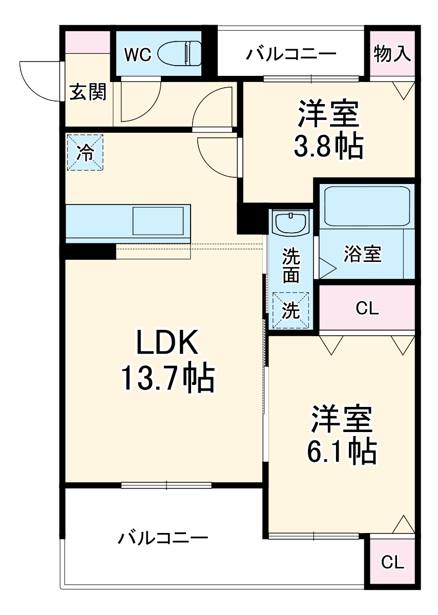 K-APARTMENTの間取り