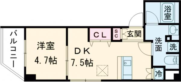 ラフィスタ亀有の間取り