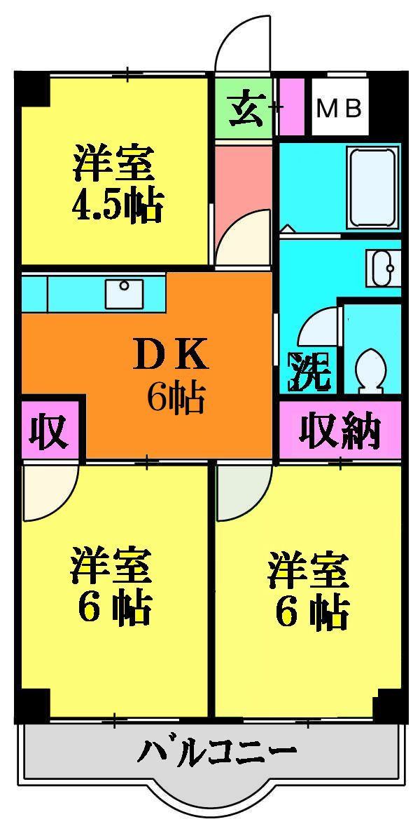 ロイヤルシオン刈部の間取り