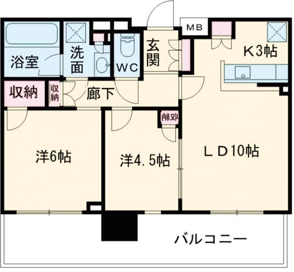 シティタワー八王子フレシアの間取り