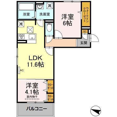 I・M・T SEMPRE HOUSE 飛梅 C棟の間取り