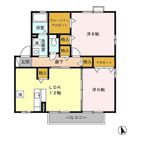 シャルマン松橋 Cの間取り