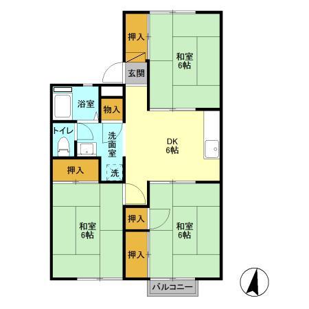 北総ビレッジ Aの間取り