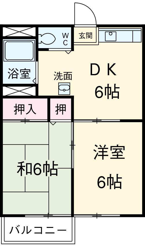 コーポみやざきAの間取り