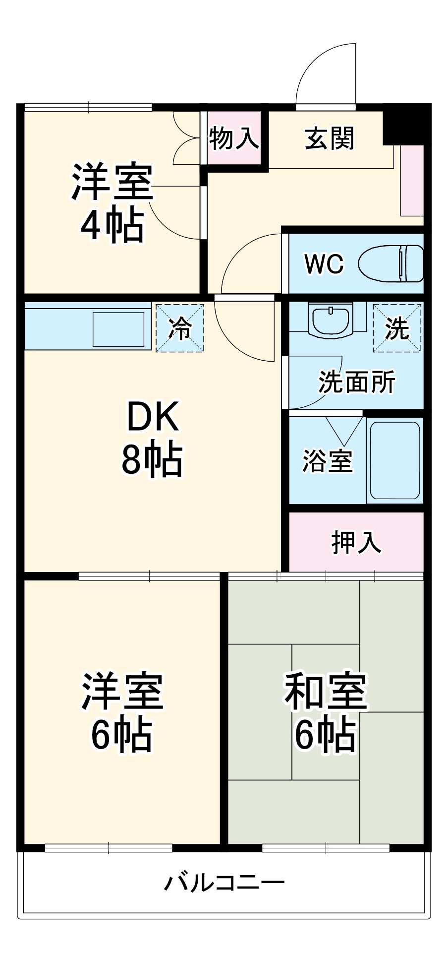サクシードベル来夢館の間取り