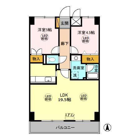 グランディス新八柱の間取り