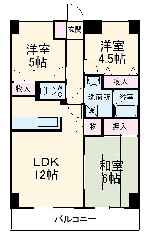 グランディス新八柱の間取り