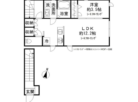 サニーアヴェニューA棟の間取り