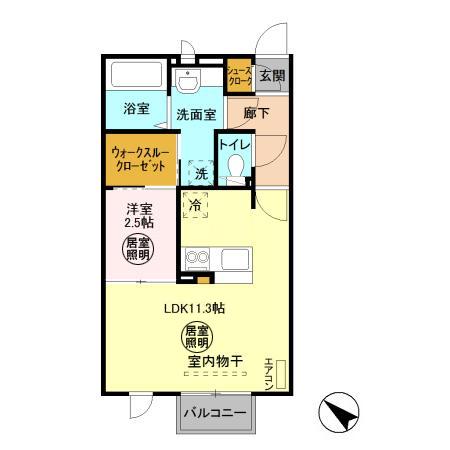 グランマーレ Bの間取り