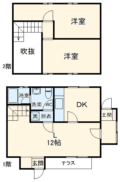 コテージサクラの間取り