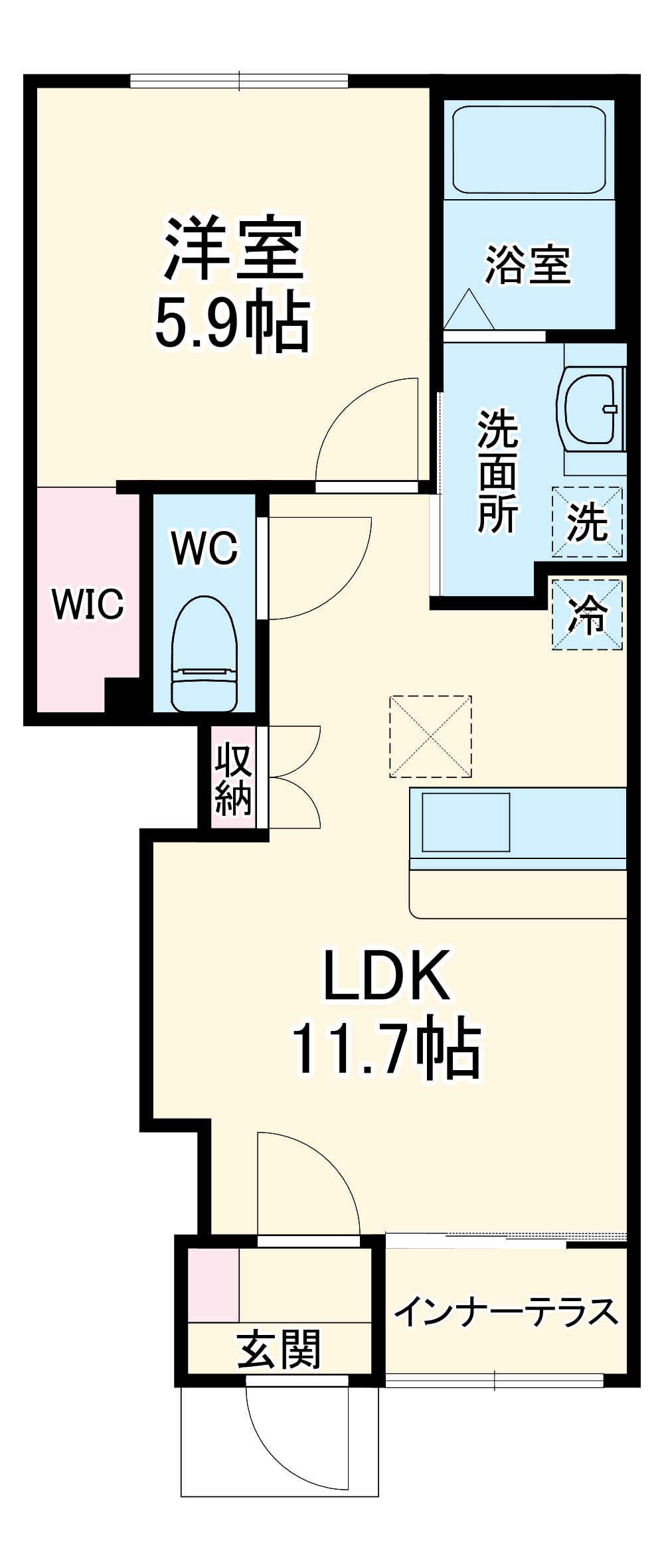 渋沢の完工年月(2022年10月)築の賃貸アパートの間取り