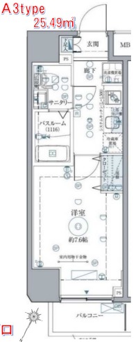 滝野川の完工年月(2018年4月)築の賃貸マンションの間取り