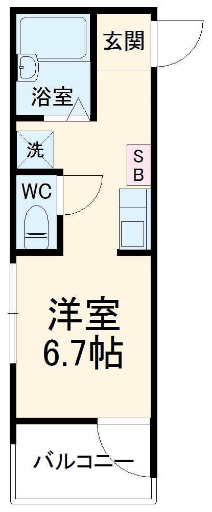 メルディア新川崎Bの間取り