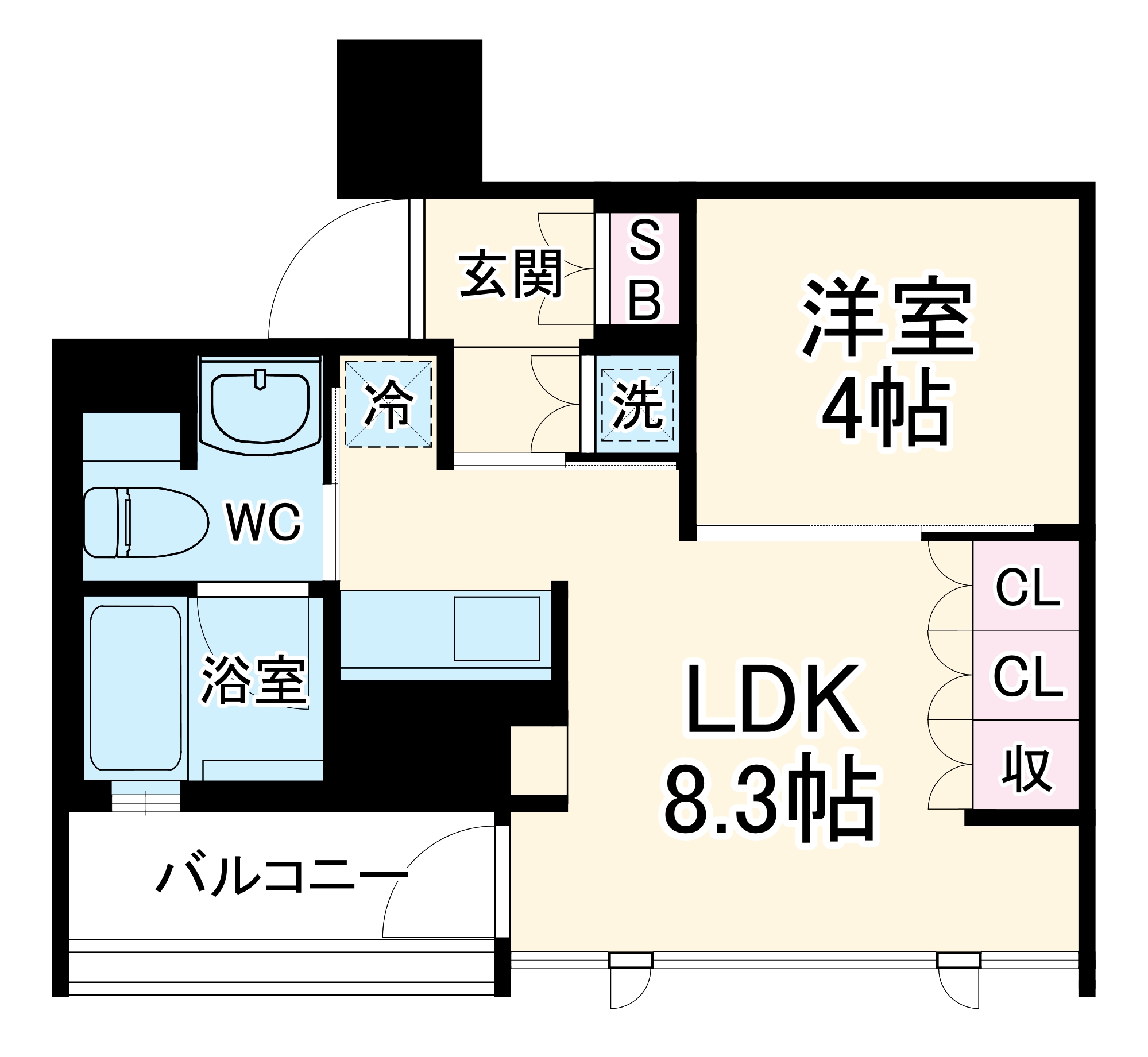 パークアクシス横浜反町公園の間取り