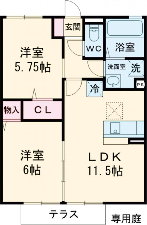 アネシス　Ａの間取り