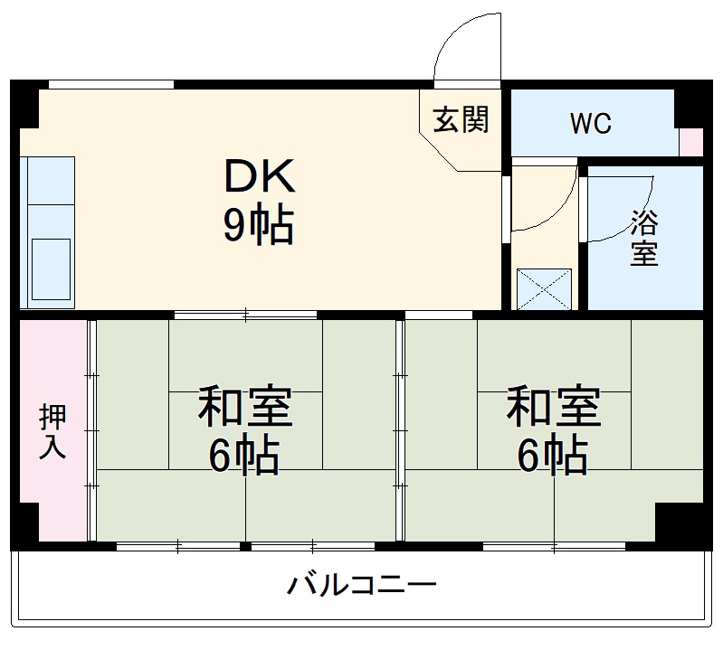 幸栄ハイツ城下の間取り
