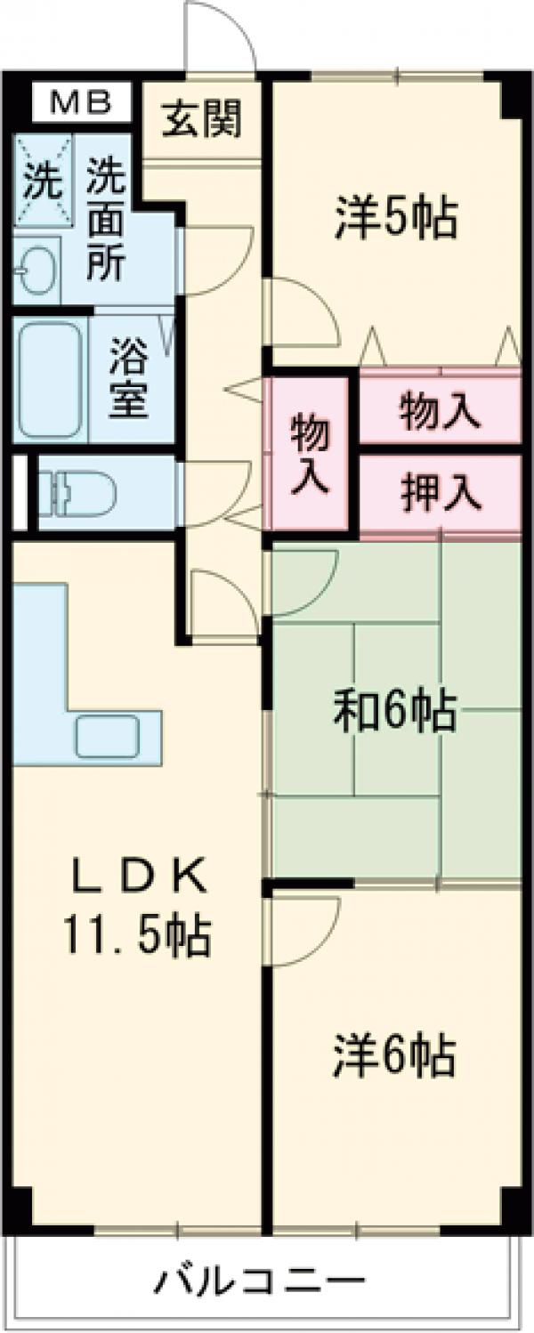 パストラルのぞみ野の間取り