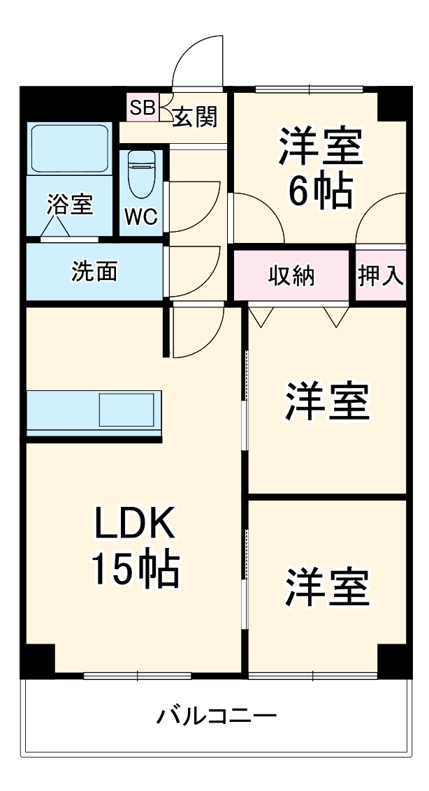 プロミネント四日市 の間取り