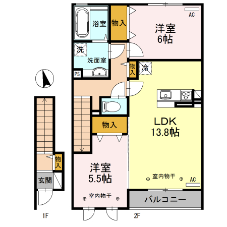 ヴィラ デ フルールの間取り