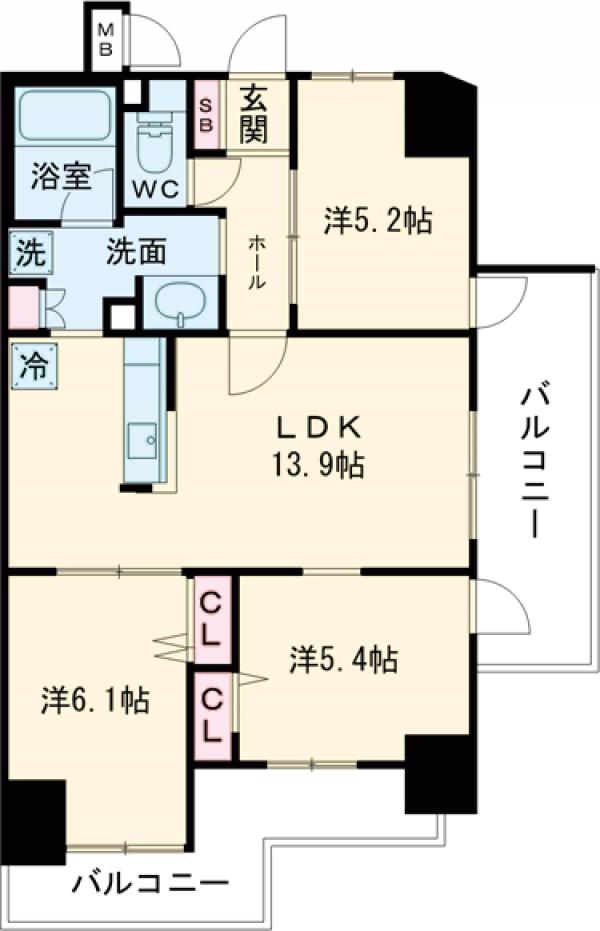 クロスレジデンス東十条の間取り