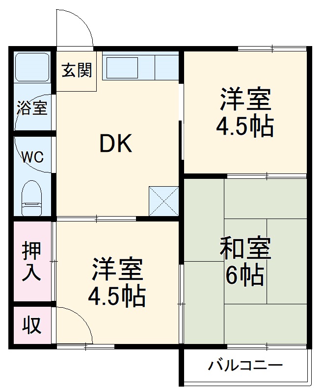 サンシャイン江畑Ⅰの間取り