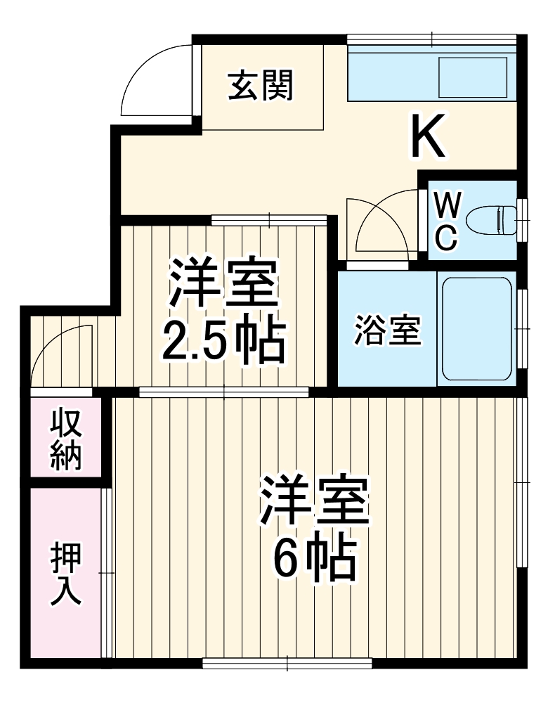 ユナイト石川町MISUGIの間取り