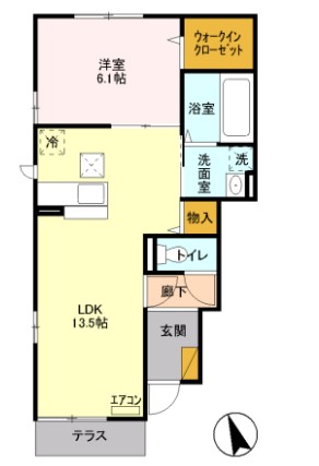 ヒルメゾン　イーストの間取り