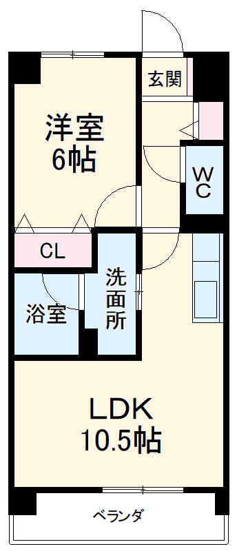 リブ荒池の間取り