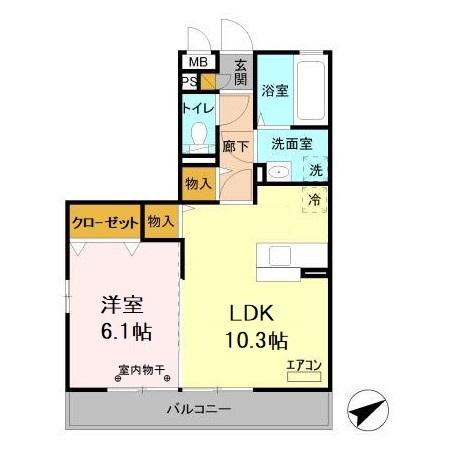 コスモパーク Cの間取り