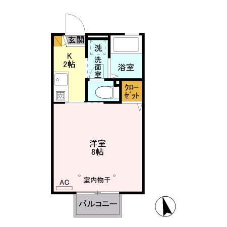 フラワーレジデンス フローラル Dの間取り