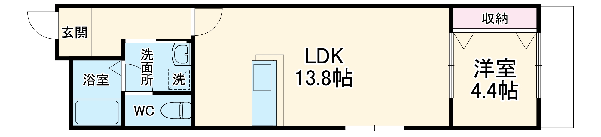 レジデンスコート豊中末広町の間取り