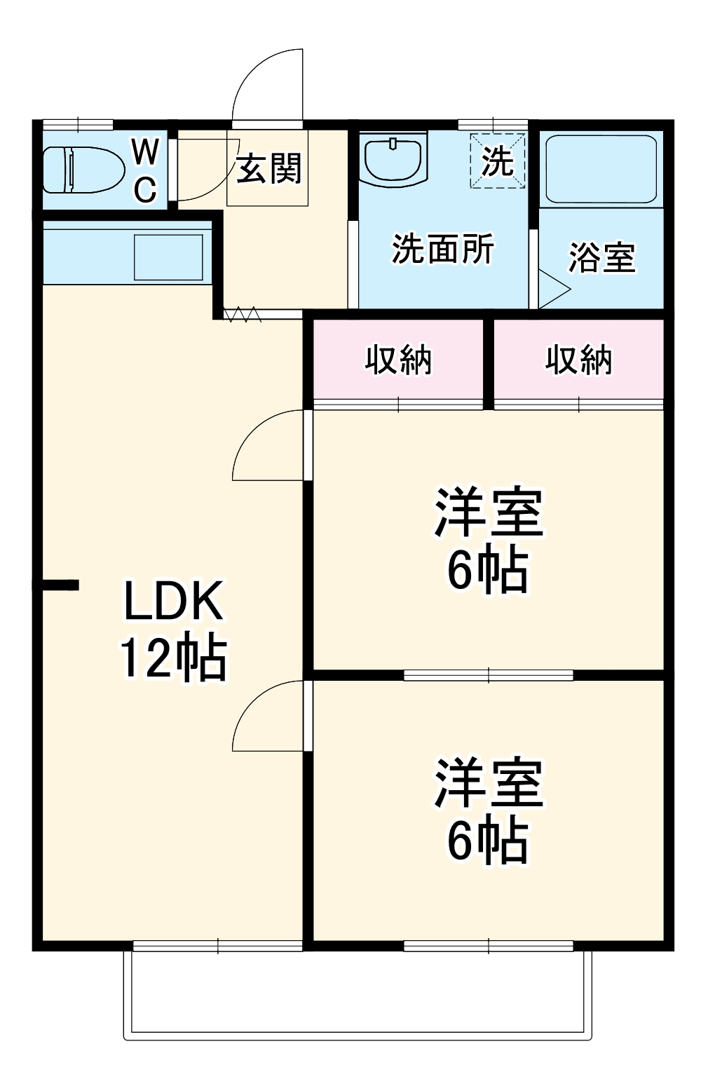 北長町ハイツの間取り