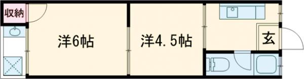 コーポ西茶屋の間取り