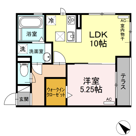 サンレスト A棟の間取り