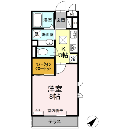 サンレスト B棟の間取り
