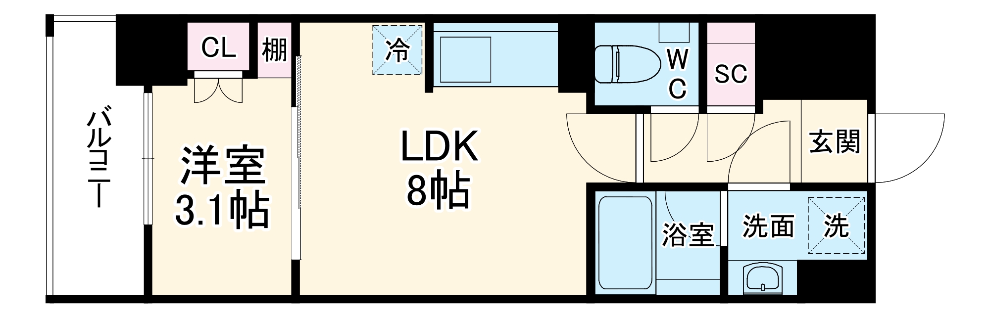 デュオステージ横浜中央の間取り