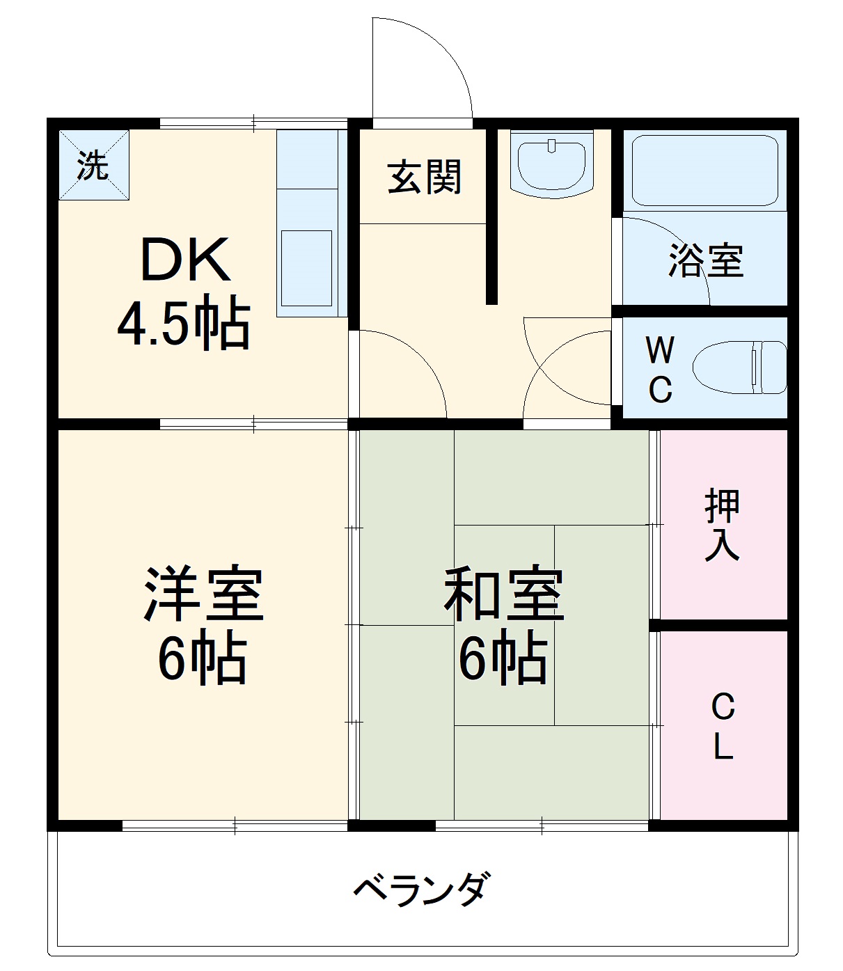 コーポ北門の間取り