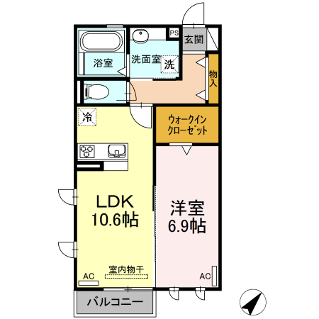 セジュール上地の間取り