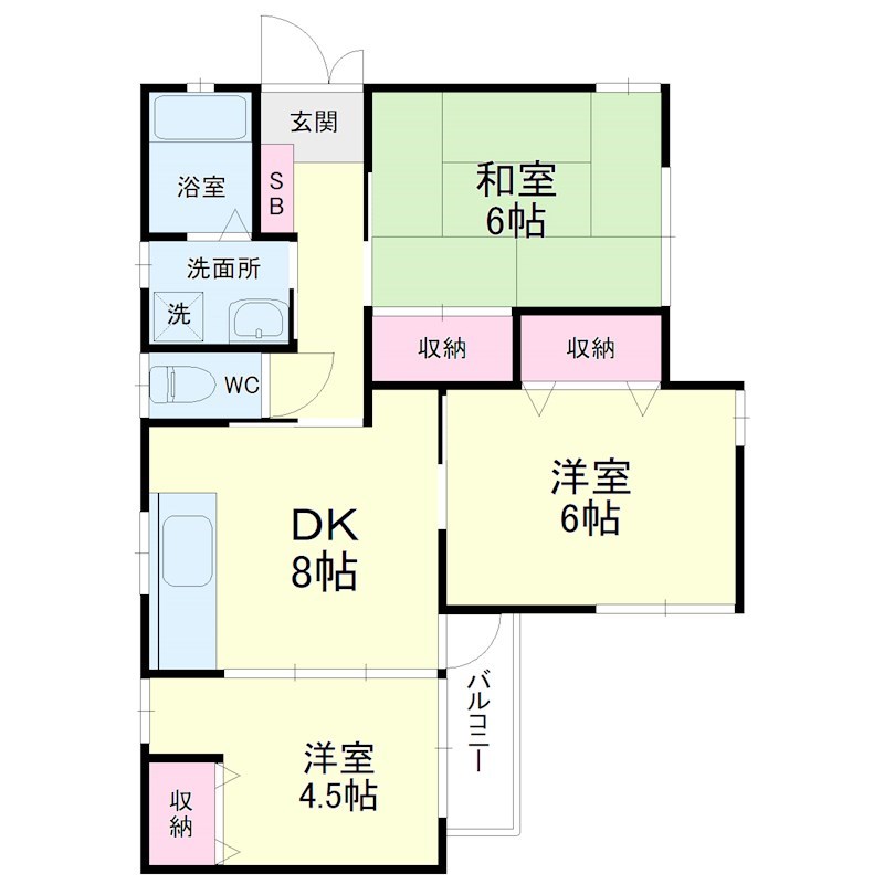 リバティヒル幸Gの間取り