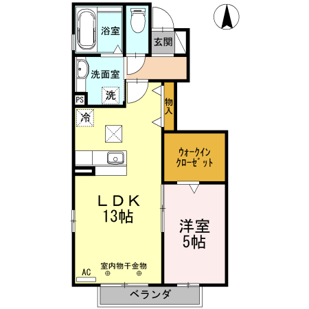 アンソレイエ Tの間取り
