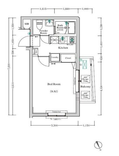 アンベリール吉祥寺イーストの間取り