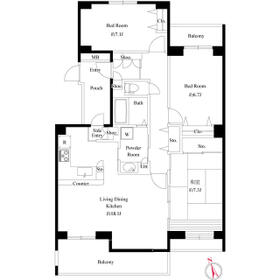 T's garden西寺尾 E棟の間取り