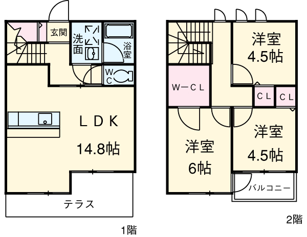 PRESTIGE KOMAKI B棟の間取り