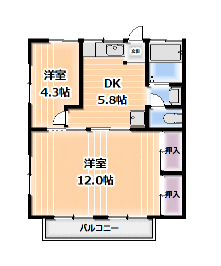 ブルーハイツの間取り