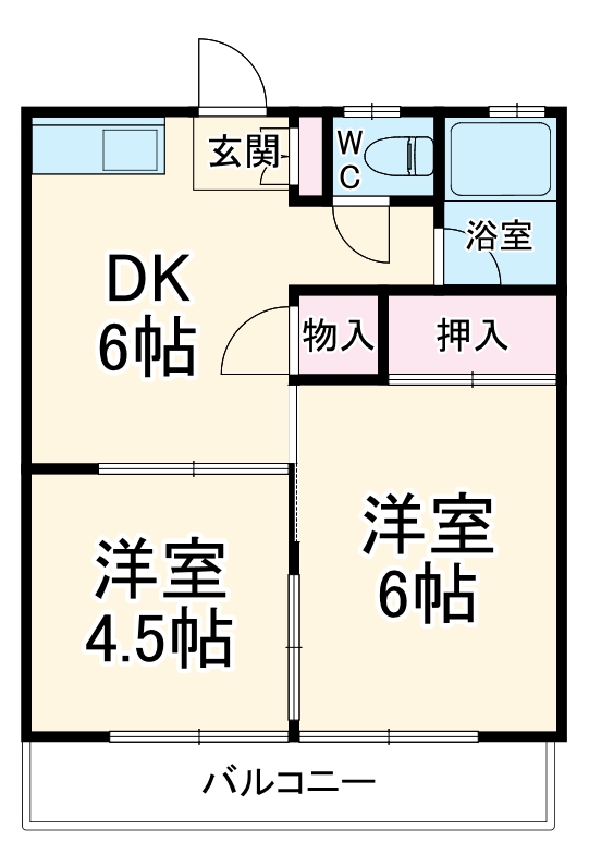 鍵山ハイツの間取り