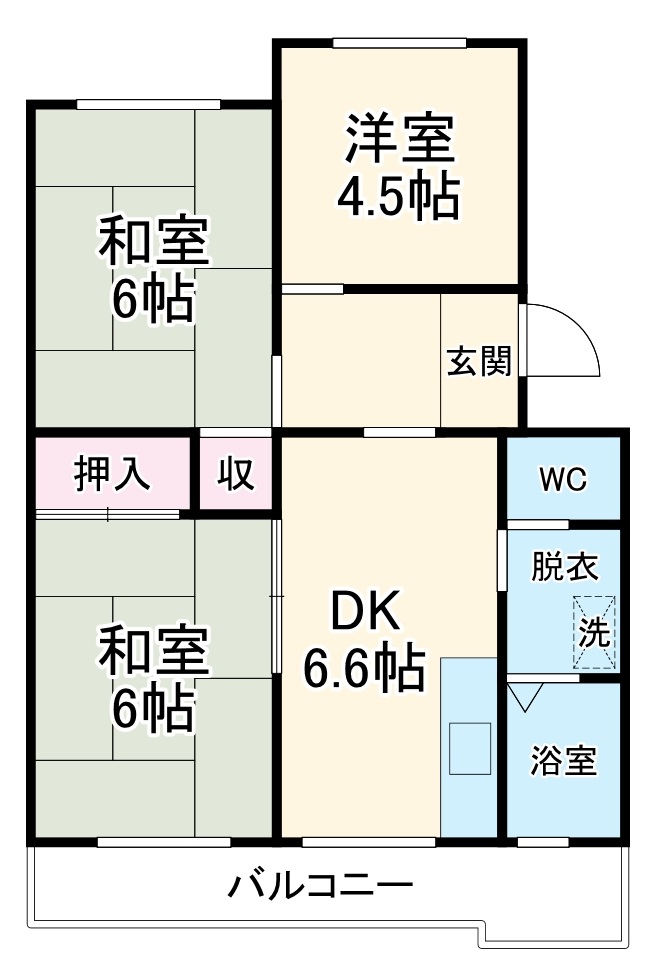 コーポのぐろの間取り