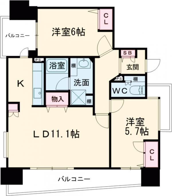 アンピール天神東の間取り