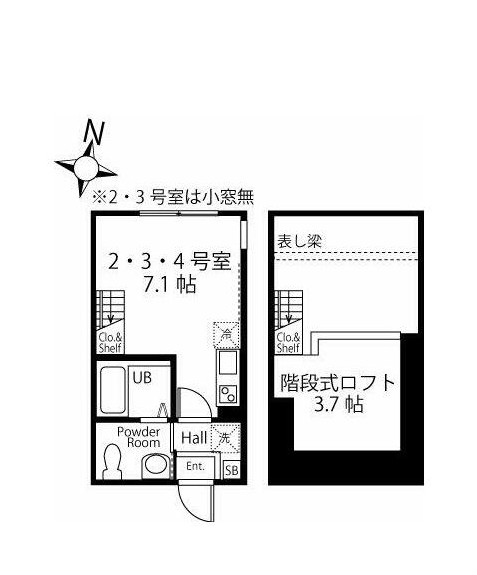 ハウスハーミットクラブハウス横浜大口の間取り
